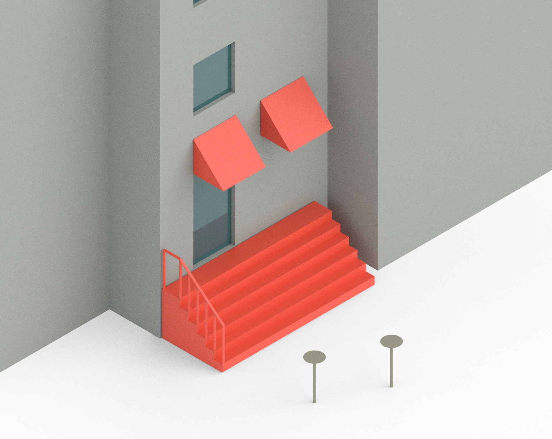 Situation am Eingang Galerie Gruppe Motto, 2026 wip